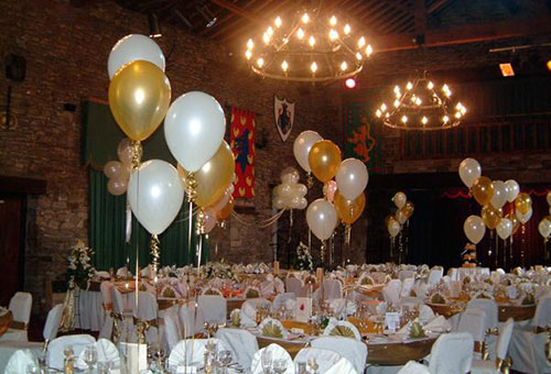 Украшение свадебного зала шарами (78 фото)